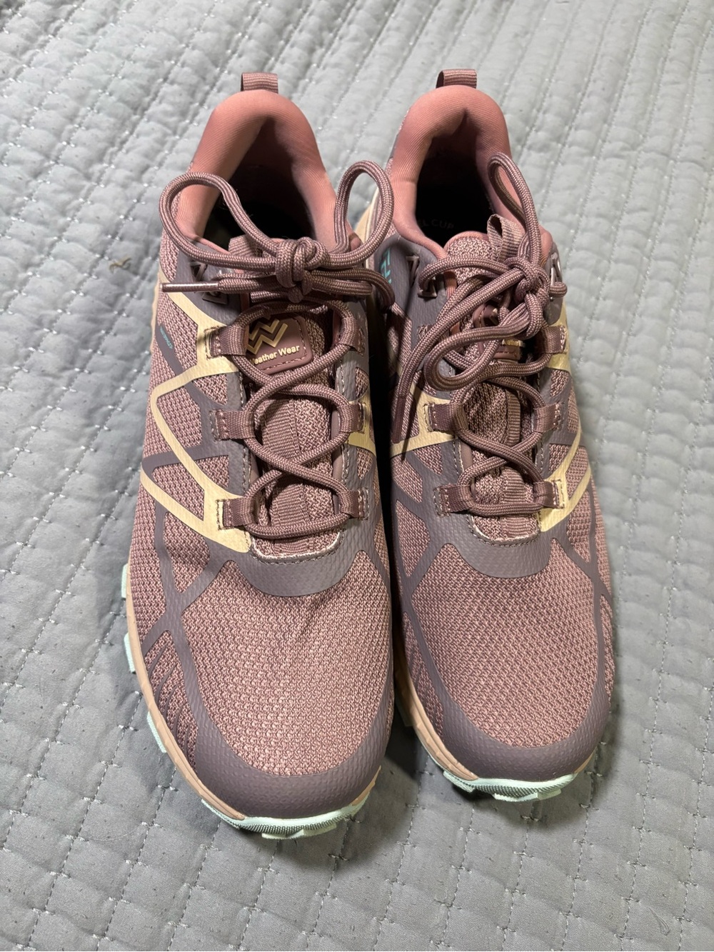 Hi-Tec Women's Rose Pink Athletic Sneakers with Gold Accents